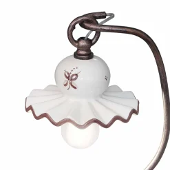 Ferroluce Vintage Tischlampen-Country handdekorierte Tischlampe aus Keramik - Rom