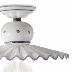 Ferroluce Vintage Deckenleuchten-Country Handverzierte Keramik-Deckenleuchte 2 Größen - Rom