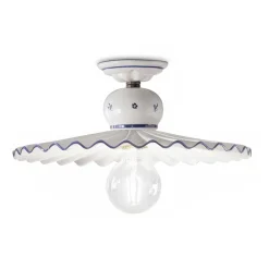 Ferroluce Vintage Deckenleuchten-Country Handverzierte Keramik-Deckenleuchte 2 Größen - Rom