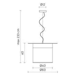 Viadurini Lighting Designer Pendelleuchten-Cylinder Design White Leinen Hängelampe, Made in Italy - Magic