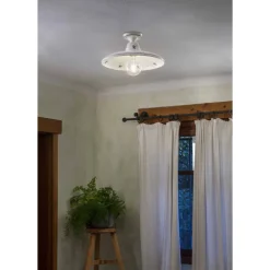 Ferroluce Vintage Deckenleuchten-Deckenlampe aus Keramik und handbemalten Vintage-Dekorationen - Como
