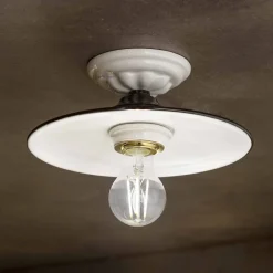 Ferroluce Vintage Deckenleuchten-Deckenlampe im rustikalen Stil aus Keramik Potenza