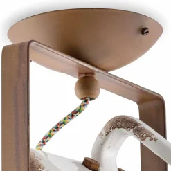 Ferroluce Design Deckenleuchten-Deckenlampe viereckig verstellbar im Vintage Stil Kaylee