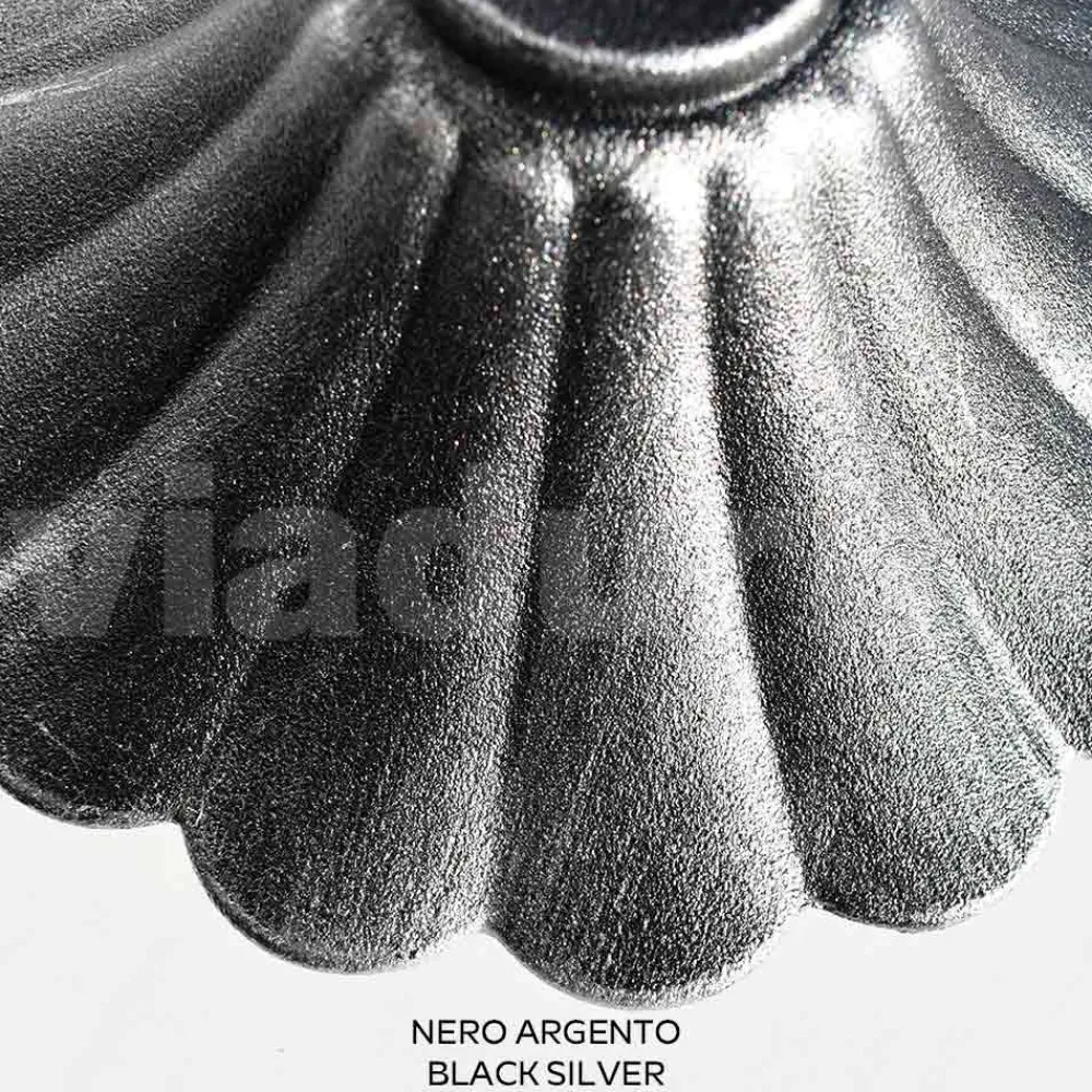 Viadurini Lighting Garten-Wandlampen-Deckenleuchte aus Acryl und schwarzem Aluminium Made in Italy - Trovanero