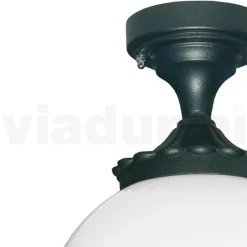 Viadurini Lighting Garten-Wandlampen-Deckenleuchte aus Aluminium und Opalacryl Made in Italy - Trovaantracite