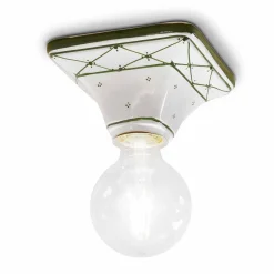 Ferroluce Shabby Chic Deckenleuchten-Deckenleuchte aus Keramik im rustikalen Stil