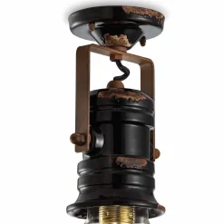 Ferroluce Vintage Deckenleuchten-Deckenleuchte aus Keramik, Glas und Metall Bryanna