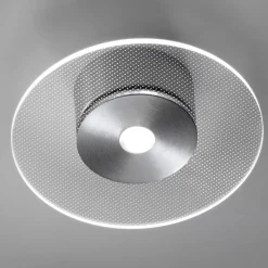 Viadurini Lighting Moderne Deckenleuchten-Deckenleuchte aus Metall mit mikrogepunktetem Plexiglasdiffusor - Nora