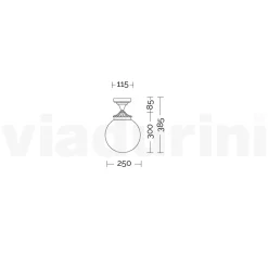 Viadurini Lighting Garten-Wandlampen-Deckenleuchte aus opalem Acryl und weißer Aluminiumstruktur - Trovabianco