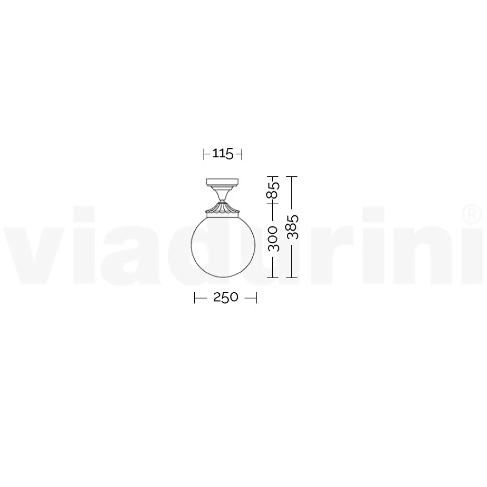Viadurini Lighting Garten-Wandlampen-Deckenleuchte aus opalem Acryl und weißer Aluminiumstruktur - Trovabianco