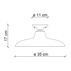 Ferroluce Deckenleuchte Industrial-Deckenleuchte aus schwarzer oder weißer Keramik und industriellem Vintage-Eisen - Bew