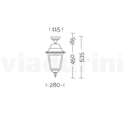 Viadurini Lighting Garten-Wandlampen-Deckenleuchte für den Außenbereich aus Aluminium und sandgestrahltem Glas - Alchemist