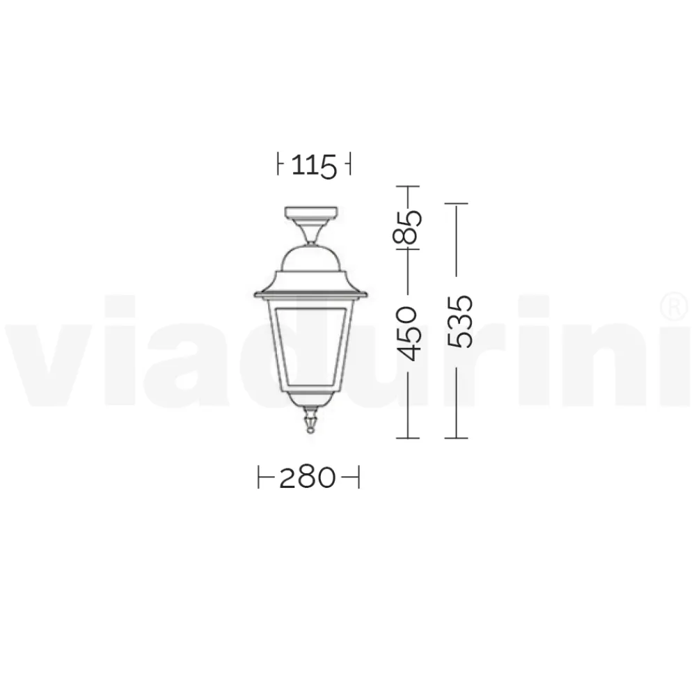Viadurini Lighting Garten-Wandlampen-Deckenleuchte für den Außenbereich aus Aluminium und sandgestrahltem Glas - Alchemist
