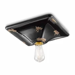 Ferroluce Vintage Deckenleuchten-Deckenleuchte im Retro Design aus Keramik Karen