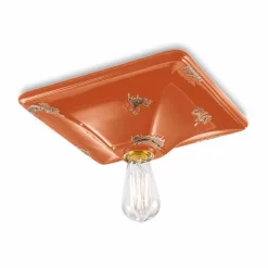 Ferroluce Vintage Deckenleuchten-Deckenleuchte im Retro Design aus Keramik Karen