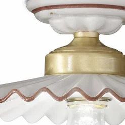 Ferroluce Shabby Chic Deckenleuchten-Deckenleuchte im rustikalen Stil aus Keramik L'Acquila