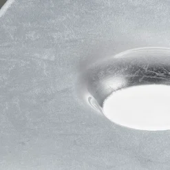 Viadurini Lighting Moderne Deckenleuchten-Deckenleuchte mit flacher Glasplatte mit Absenkung Made in Italy - Kora