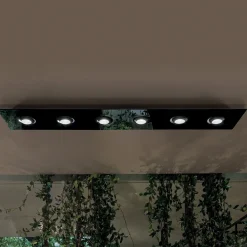 Viadurini Lighting Moderne Deckenleuchten-Deckenleuchte mit flacher Glasplatte mit Absenkungen - Kora