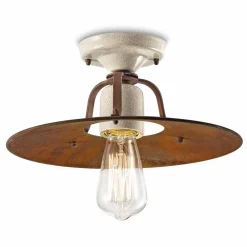 Ferroluce Vintage Deckenleuchten-Deckenleuchte Vintage aus Keramik und Metall Elaine