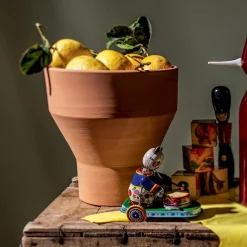 Viadurini in the Garden Deko Vasen-Dekorative Blumenvase mit Terrakotta-Untertasse Made in Italy - Lorna