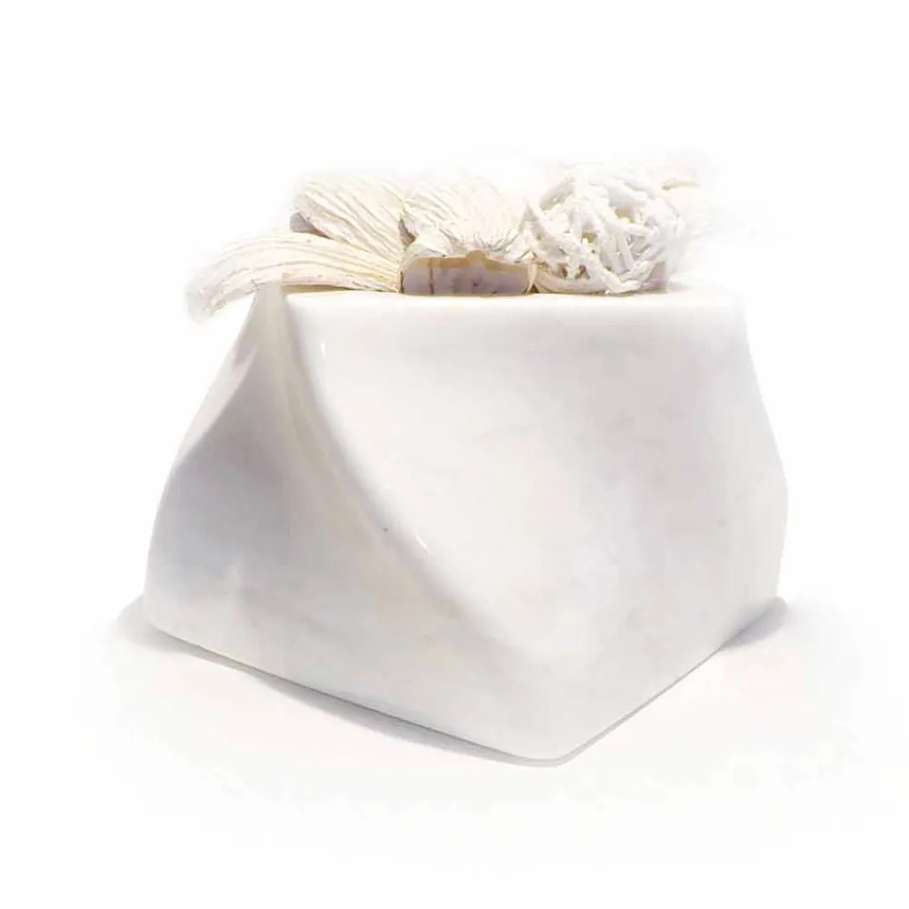 Viadurini Living Deko Vasen-Dekorative Design Vase aus Bardiglio oder Carrara Marmor Made in Italy - Prisma