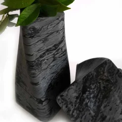 Viadurini Living Deko Vasen-Dekorative Design Vase aus Bardiglio oder Carrara Marmor Made in Italy - Prisma