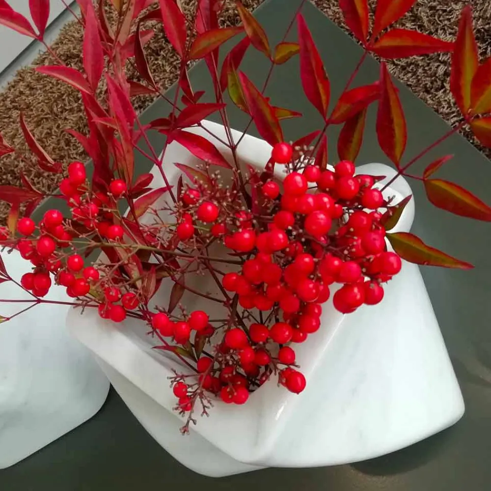 Viadurini Living Deko Vasen-Dekorative Design Vase aus Bardiglio oder Carrara Marmor Made in Italy - Prisma