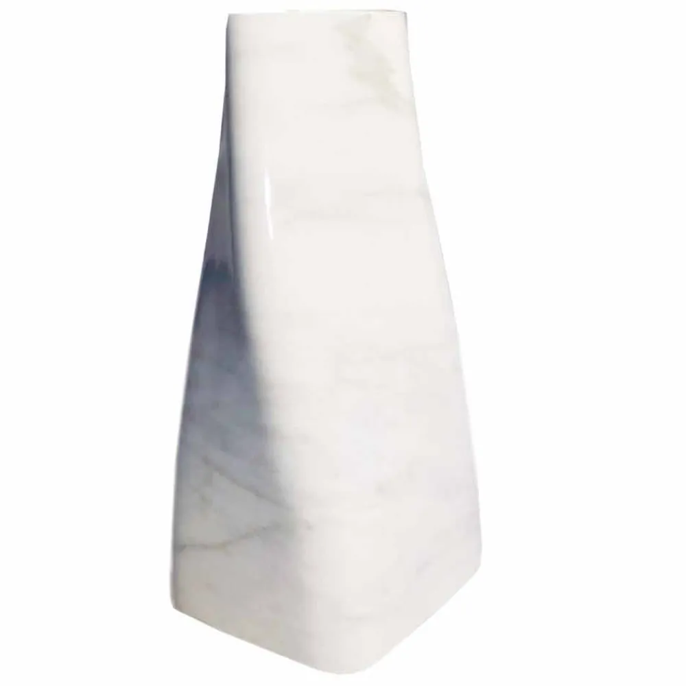 Viadurini Living Deko Vasen-Dekorative Design Vase aus Bardiglio oder Carrara Marmor Made in Italy - Prisma