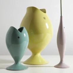 Viadurini in the Garden Deko Vasen-Dekorative Designvase in Form eines Königsfisches aus Keramik Made in Italy - Rey