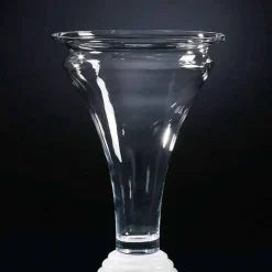 Viadurini Living Deko Vasen-Dekorative Glasvase für den Innenbereich mit weißem Sockel Made in Italy - Catia