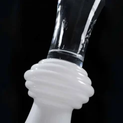 Viadurini Living Deko Vasen-Dekorative Glasvase für den Innenbereich mit weißem Sockel Made in Italy - Catia