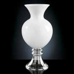 Viadurini Living Deko Vasen-Dekorative Innenvase aus weißem und transparentem Glas Made in Italy - Frodino