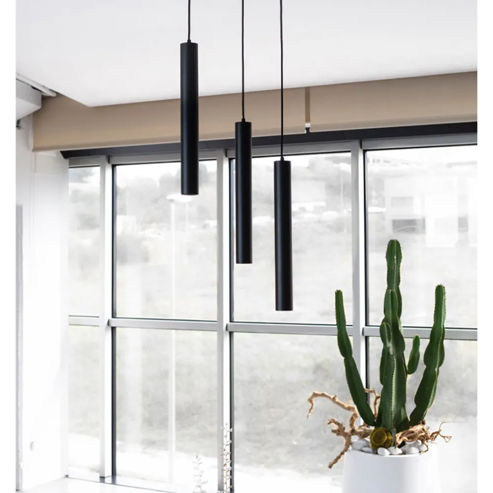 Viadurini Lighting Moderne Pendelleuchten-Dekorative LED-Hängelampe aus weißem oder schwarzem Aluminium - Rebolla