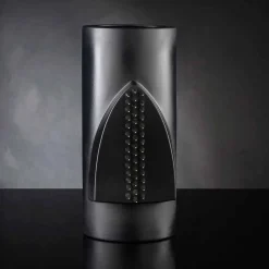 Viadurini Living Deko Vasen-Dekorative Vase aus mattschwarzer Keramik, handgefertigt in Italien - Medina