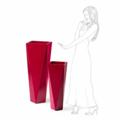 Viadurini Living Deko Vasen-Dekorative Vase aus Polyethylen im quadratischen Design Hergestellt in Italien - Bonina