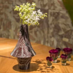 Viadurini Living Deko Vasen-Dekorative Vase aus rotem Marmor mit weißen Adern Made in Italy - Original