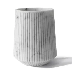 Viadurini Decor Deko Vasen-Dekorative Vase aus weißem Carrara-Marmor oder Portoro-Design mit Streifen - Kairo