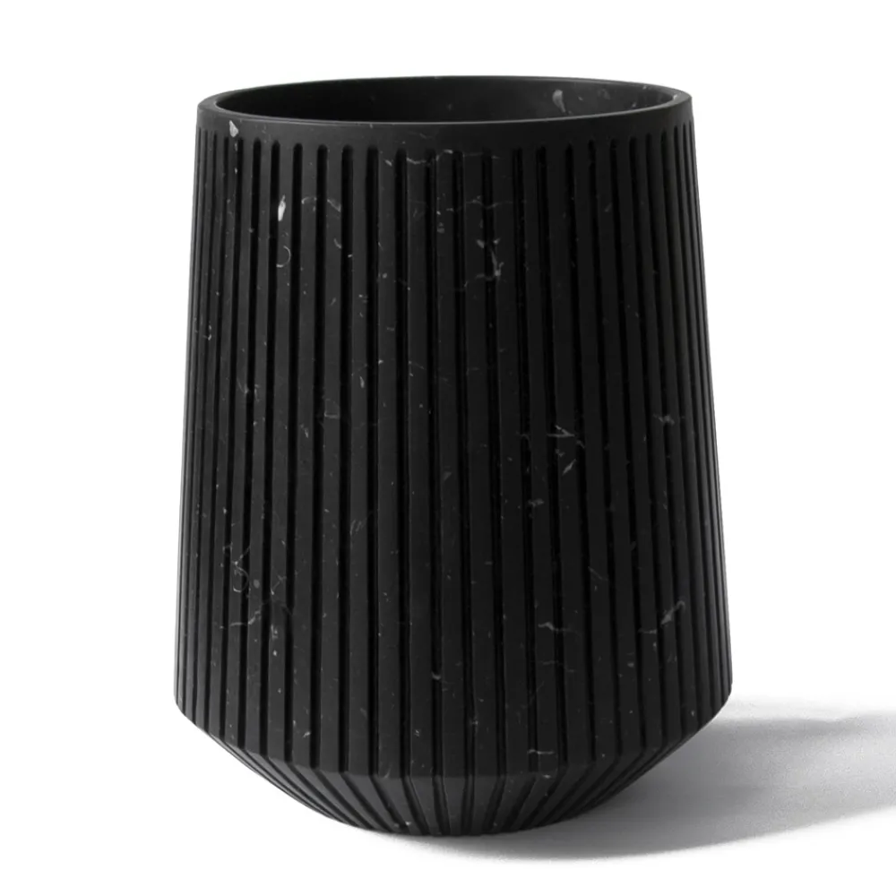 Viadurini Decor Deko Vasen-Dekorative Vase aus weißem Carrara-Marmor oder Portoro-Design mit Streifen - Kairo
