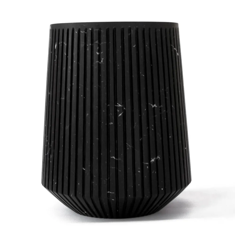 Viadurini Decor Deko Vasen-Dekorative Vase aus weißem Carrara-Marmor oder Portoro-Design mit Streifen - Kairo