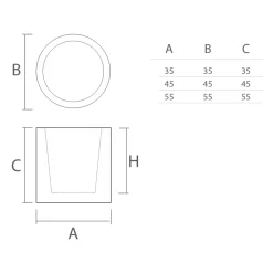 Viadurini Living Deko Vasen-Dekorative Vase in zylindrischer Form aus Polyethylen Made in Italy - Tonello