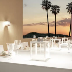 Viadurini Lighting Gartenlampion-Dekorativer LED-Außenstrahler aus weißem Aluminium oder Corten - Bettina