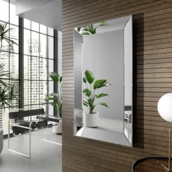 Viadurini Living Wandspiegel-Dekorativer rechteckiger Wandspiegel mit Glasrahmen – Diamant