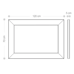 Viadurini Living Wandspiegel-Dekorativer rechteckiger Wandspiegel mit Glasrahmen – Diamant