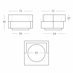 SLIDE Gartenideen-Dekorativer Vase für draußen / innen auf Rädern Cubic Yo, hergestellt in Italien