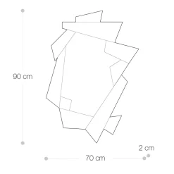 Viadurini Living Wandspiegel-Dekorativer Wandspiegel aus Glas mit geformtem Rahmen - Nefro