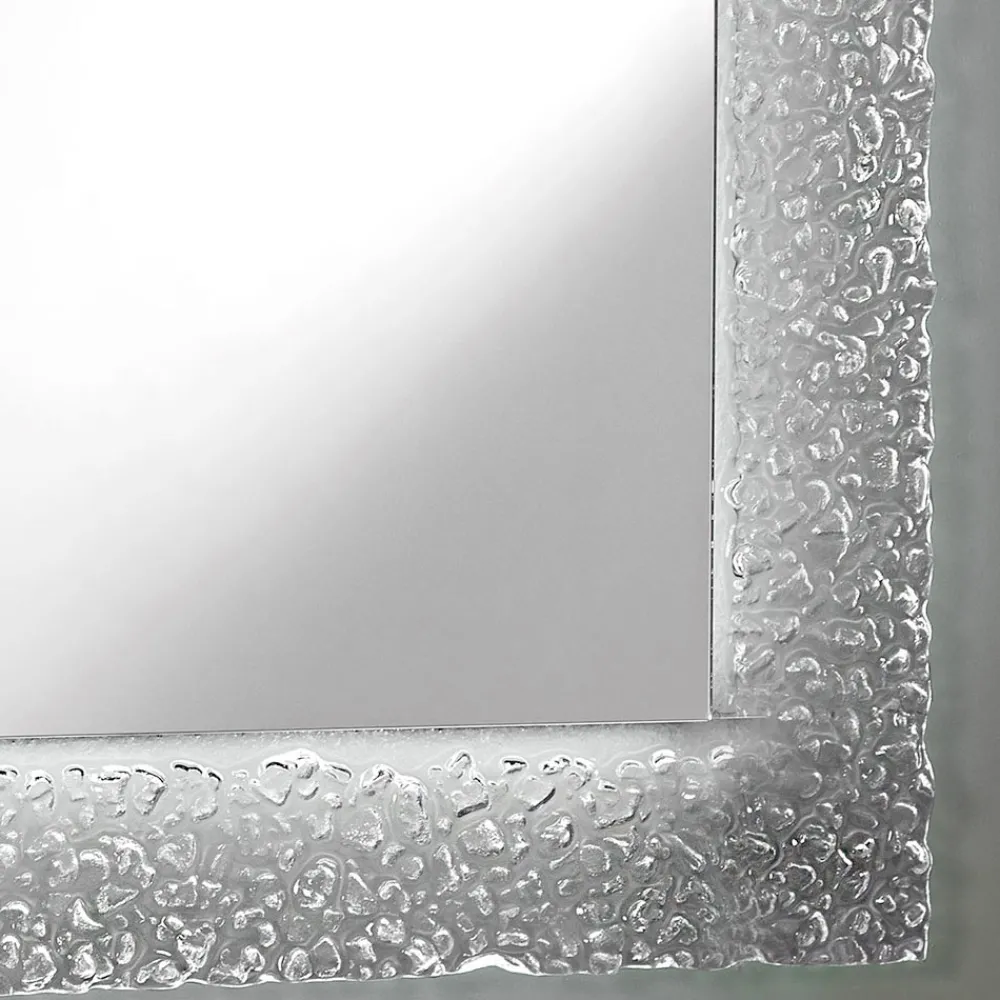 Viadurini Bathroom Wandspiegel-Dekorativer Wandspiegel mit Glasrahmen und luxuriösem LED-Licht - Attimo