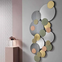 Viadurini Decor Wandspiegel-Dekorativer Wandspiegel mit farbigen Kreisen Made in Italy Qualität - Babol