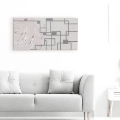 Viadurini Decor Blumen Bilder-Dekoratives Paneel aus sandlackiertem Holz, hergestellt in Italien – Tina