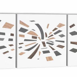 Viadurini Time Design Abstrakte Bilder-Dekoratives Wandpaneel aus Canvas 135x45 Made in Italy Modernes Design - Beatris