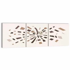 Viadurini Time Design Abstrakte Bilder-Dekoratives Wandpaneel aus Canvas 135x45 Made in Italy Modernes Design - Beatris